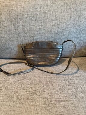Sharif Vintage Sleek Metallic Brown Crossbody Bag - Timeless Everyday Style